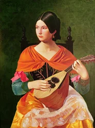 Joven mujer con una mandolina, 1845-47